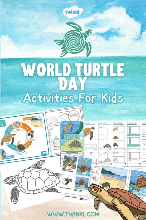 World Turtle Day Activities for Kids Pets Activities For Kids, Turtle Activities, World Turtle, World Turtle Day, Turtle Day, Education Tools, Fun World, Vocabulary Activities, Educational Content