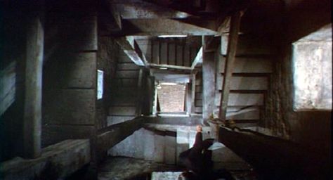 vertigo-movie-stairs Vertigo Movie, Vertigo 1958, Barbara Bel Geddes, Psychological Thriller Movies, North By Northwest, Kim Novak, James Stewart, Spiral Stairs, Movie Stills