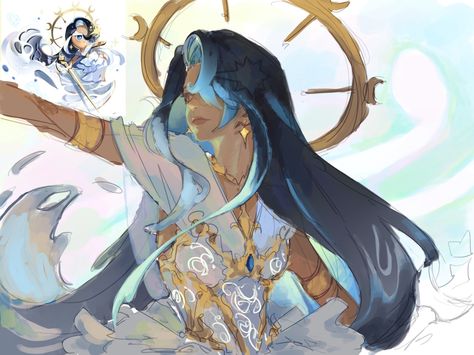 Cookie Run Kingdom Fanart Sea Fairy, Sea Fairy Cookie Human, Cookie Run Cookies Characters, Painterly Art Style Digital, Pure Vinalla Cookie Run Kingdom, Crk Kingdom Designs, Oyster Cookie Fanart, Eternal Sugar Cookie Fanart, Cookie Run Kingdom Moonlight