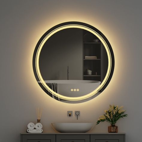 Led Mirror Design, Unique Bathroom Mirrors, Lighted Mirrors, Backlit Bathroom Mirror, Led Mirrors, Animation Wallpaper, Shower Mirror, Wall Vanity, Smart Mirror