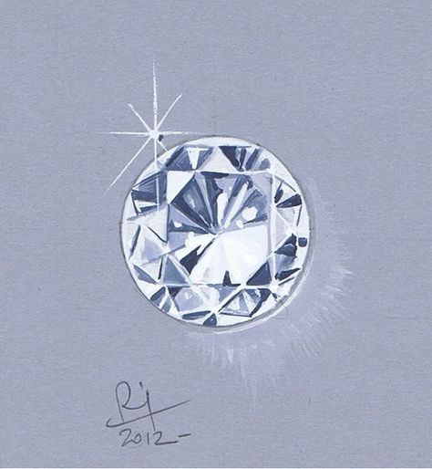 Diamond Sketch, Jewel Drawing, Gem Drawing, Jewelry Rendering, Gold Jewelry Outfits, Diamond Drawing, Jewellery Design Sketches, Jewelry Editorial, Jewelry Illustration