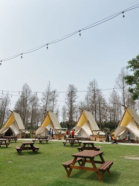 Glamping Business, Rustic Outdoor Spaces, Resort Design Plan, Forest Cafe, Indoor Picnic, Glamping Resorts, Cafe Concept, Camping Resort, Resort Design