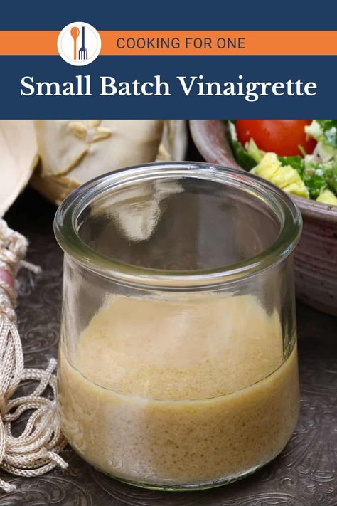 Create a delicious small batch vinaigrette in just 5 minutes! This easy 3-2-1 Dressing is perfect for fresh salads and more. | One Dish Kitchen Baking Dish Recipes, One Dish Kitchen, Salad Dressing Recipes Healthy, Recipe For 1, Magical Transformation, Spiced Drinks, Simple Vinaigrette, Salad Dressing Recipes Homemade, Single Serving Recipes