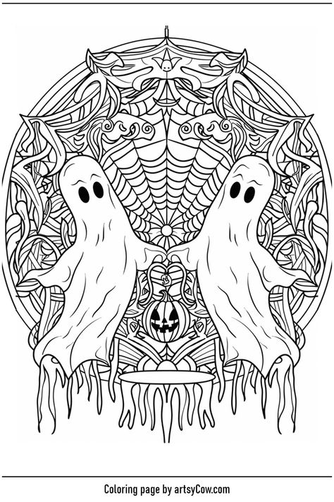 Looking for ghost-themed coloring sheets that bring a unique twist to your Halloween projects? Mandala art for Halloween offers both complexity and a ghostly touch for any art enthusiast. Visit our site to access Halloween ghost designs that will elevate your coloring experience. Save this pin to keep these ghost mandala designs handy for when you need inspiration. Halloween Mandalas, Mandala For Coloring, Halloween Mandala, Art For Halloween, Haunted Tree, Sun Mandala, Witch Coloring Pages, Halloween Ball, Art Enthusiast