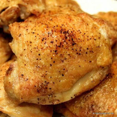 An ultra simple recipe for crispy moist chicken thighs. Just a quick pat dry, some spices and bake in a high oven. Welcome to thigh heaven. Oven Baked Chicken Legs, Crispy Baked Chicken Thighs, Oven Baked Chicken Thighs, Crispy Oven Baked Chicken, Crispy Chicken Thighs, Crispy Baked Chicken, Easy Baked Chicken, Chicken Thigh Recipes Baked, Baked Chicken Thighs