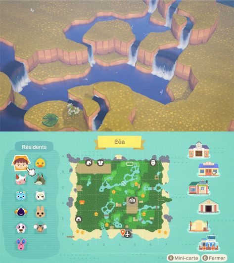 Acnh Terraforming Ideas, Acnh Terraforming, Cottagecore Animal Crossing, Acnh Cottagecore, Map Layout, Animal Crossing 3ds, Animal Crossing Funny, Ac New Leaf, Ac Ideas