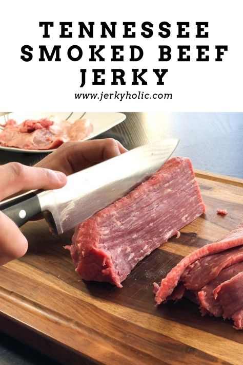 Smoked Beef Jerky Recipe, Smoker Jerky, Beef Jerky Recipe Dehydrator, Homemade Beef Jerky Recipe, Jerky Recipes Dehydrator, Jerkey Recipes, Smoked Jerky, Jerky Marinade, Smoked Beef Jerky