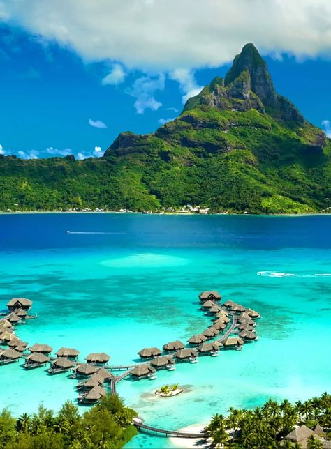 🌴✨ Escape to Paradise: Bora Bora 💙🌊 Have you ever dreamed of turquoise waters, white sandy beaches, and breathtaking sunsets? Bora Bora is a slice of heaven that will leave you in awe! 🏝️✨ Imagine waking up in an overwater bungalow, the gentle sound of waves lulling you to sleep. Whether you’re exploring vibrant coral reefs, indulging in local cuisine, or simply soaking up the sun, every moment here feels like a dream. 🌅🐠 🌟 Must-Do Activities: Snorkel in the crystal-clear lagoon 🐟 Take a ... Breathtaking Sunsets, Green Mountains, Overwater Bungalows, Slice Of Heaven, Water Adventure, Tropical Escape, Romantic Getaway, Coral Reefs, Green Mountain