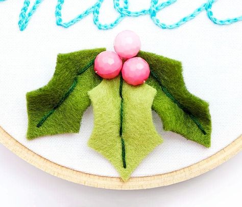 Wow this Christmas Embroidery Designs - Noel Hoop Ornament DIY makes a wonderful handmade gift. Easy step by step instructions and pictures. I love this handmade Christmas ornament and how beautiful it is, perfect for the holidays. #sewingproject #embroiderypatternsfree #handmadechristmasornaments #handmadegiftidea Almost Christmas, Ornament Diy, Christmas Embroidery Designs, Dmc Embroidery Floss, Embroidery Videos, Christmas Gift Decorations, Embroidery Patterns Free, Holly Berries, Handmade Christmas Ornaments