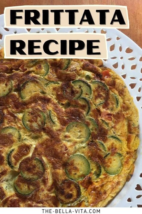 This frittata recipe is one of the simplest and most classic dishes to cook. Frittata is a mixture of eggs, with the possible addition of other ingredients, which is traditionally fried, but can also be baked.It is a complete food, which complements a balanced diet with taste.Frittata is an excellent dinner-saving dish which can be prepared even at the last minute.It can be enriched with seasonal vegetables and flavored with cheese, pepper and aromatic herbs.It can be served as a sec… Vegetarian Frittata Recipes, Vegetarian Frittata, Recipe With Zucchini, Simple Food Recipes, Dishes To Cook, Tomato Frittata, Onion Frittata, Easy Frittata Recipe, Asparagus Frittata