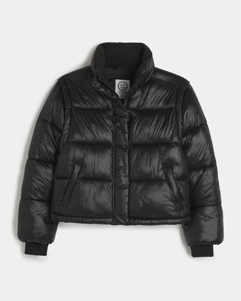 Women's Gilly Hicks Convertible Puffer Jacket | Women's Workout Sets | HollisterCo.com Puffer Jacket Vest, Gilly Hicks, Puffer Jacket Women, Jacket Vest, Puffy Jacket, Stockholm Fashion, Fleece Sweater, Ski Jacket, Puffer Coat