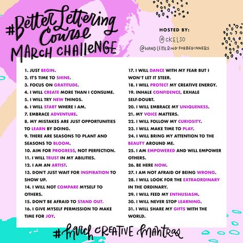 Lettering Prompts, Hand Lettering For Beginners, Monthly Challenges, Creative Notebooks, Journal Challenge, Drawing Prompts, Lettering Challenge, Monthly Challenge, Creative Drawing Prompts