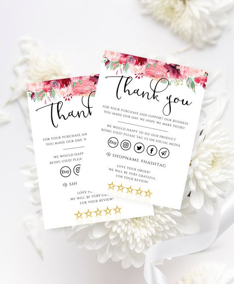 Small Business Forms, Business Thank You Notes, Bakery Business Cards, Small Business Cards, Modern Packaging, Thank You Card Design, Bookkeeping Templates, Memorial Cards, Small Business Planner