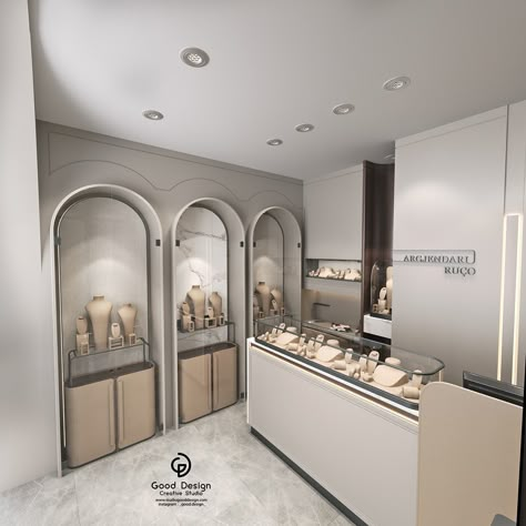 Jewellery Store Interior, Jewelry Shop Interior, Store Concept Design, Modern Jewelry Store, Jewelry Shop Display, Jewelry Store Interior, Luxury Jewelry Store, Gold Gallery, Retail Store Interior Design