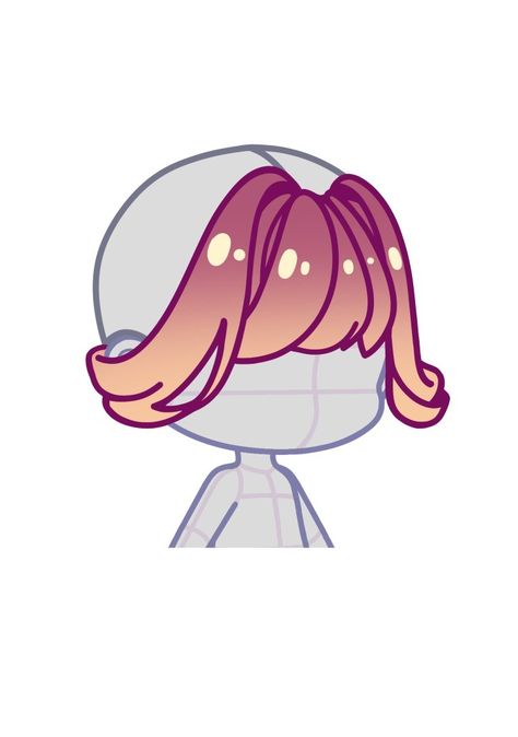 Gacha Back Hair Base, Gacha Head Accessories, Gacha Front Hair, Gacha Base Hair, How To Draw Chibi Hair, Chibi Art Style Hair, Gacha Life Hair Base, Hair Art Ideas, Gacha Tattoo