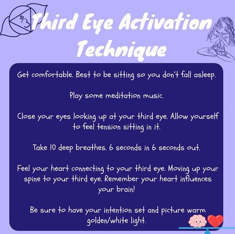 Opening Third Eye Psychic Abilities, Witchcraft Third Eye, Ways To Open Your Third Eye, Spell To Open Your Third Eye, 3rd Eye Activation, How To Open 3rd Eye, Third Eye Healing, Third Eye Opening Exercise, Opening 3rd Eye