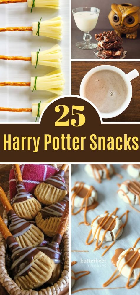 The perfect Harry Potter party food ideas for birthdays, Halloween, and game day! You can even find your favorite Harry Potter Snacks from the books! Save these Harry Potter recipes for later! Harry Potter Party Food Ideas, Harry Potter Themed Snacks, Harry Potter Foods, Harry Potter Themed Food, Harry Potter Party Food, Harry Potter Food Ideas, Harry Potter Movie Marathon, Harry Potter Dinner, Harry Potter Treats