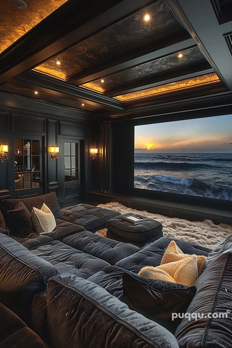 Small Theater Room: Creating Big Experiences in Compact Spaces - Puqqu Small Theater Room, Small Home Theater, Theatre Room Ideas, Basement Movie Room, Movie Theater Rooms, Home Theater Room Design, Theater Rooms, Tiered Seating, Theater Room Design