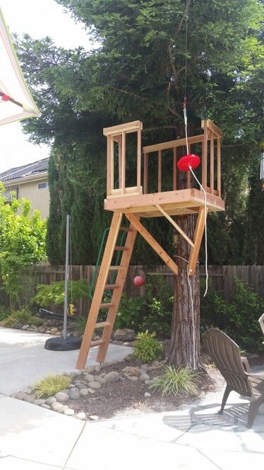 Zip line platform                                                                                                                                                                                 More Zipline Platform, Farmhouse Flip, Tree Forts, Zip Line Backyard, Importance Of Trees, Viewing Platform, Backyard Trees, Tree House Plans, Tree Fort