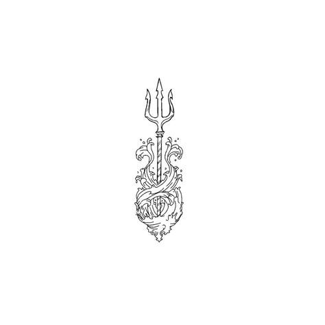 Percy Jackson Trident Tattoo, Simple Percy Jackson Tattoos, Tattoos Percy Jackson, Percy Jackson Tatoos Ideas, Percy Jackson Inspired Tattoos, Percy Jackson Art Drawing, Percy Jackson Symbols, Pjo Tattoos, Pjo Drawings