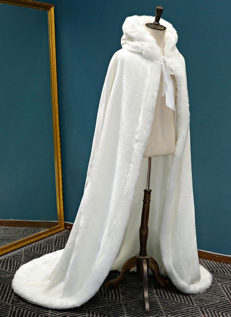 Faux Fur Wedding Shawl (013219828) Faux Fur Wedding Shawl, Frozen Wedding, Fur Shawl Wedding, Faux Fur Wedding, Wedding Jackets, Wedding Cloak, Wedding Shawls, Snowy Wedding, Snow Wedding