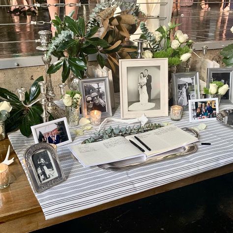 THE WEDDING Picture Table At Wedding, Entry Table For Wedding, Wedding Decor Welcome Table, Past Wedding Photo Table, Wedding Photo Table Decorations, Wedding Entry Table Ideas Entrance, Photo Table At Wedding, The Love That Built Us Wedding Table, Gift Table At Wedding