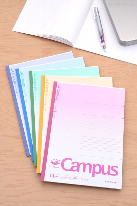 Campus Book Japan, Koyoko Campus Notebook, Kokuyo Stationery, Kokuyo Campus Notebooks Aesthetic, Campus Notebook Aesthetic, Kokuyo Campus Notebooks, Campus Notebook, Kawaii Stationery Notebooks, Japanese School Supplies