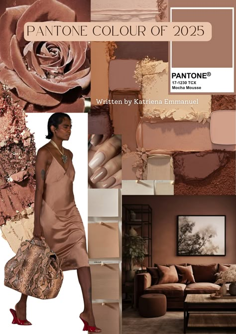 Pantone Colour of 2025 - Mocha Mousse — KATRIENA EMMANUEL Mink Color Palette, Colour Of The Year 2025 Pantone, Mocha Mouse Color Pantone, Mocha Mousse Pantone 2025, Mocha Mousse Makeup, Color 2025 Trend, Design 2025 Trends, Pantone Mocha Mousse 2025, Mocha Mousse Color