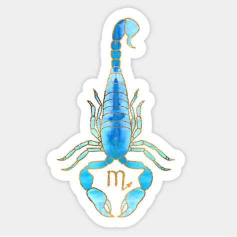 Zodiac Stickers Printable, Scorpio Stickers, Astrology Stickers, Zodiac Stickers, Gold Illustration, Scorpio Scorpio, Scorpio Zodiac Sign, Zodiac Scorpio, The Scorpio