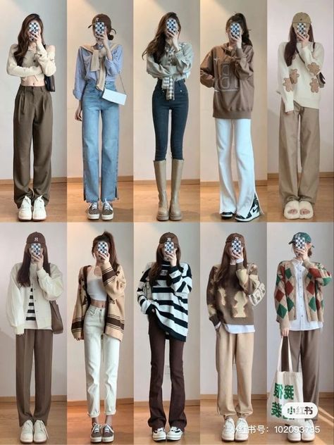 Harajuku Outfit, Smart Casual Women Outfits, Ootd Korean Style, Neat Casual Outfits, Outfit Korean Style, Simple Style Outfits, Mix Match Outfits, Fasion Outfits, Fashion Top Outfits