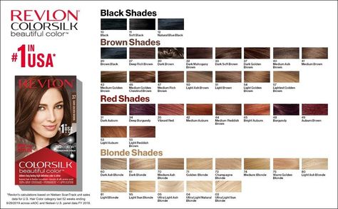 Revlon Hair Color Chart, Revlon Hair Dye, Revlon Hair Color, Revlon Colorsilk, Revlon Color, Light Auburn, Hair Color Chart, Hair Color Shades, Permanent Hair Dye