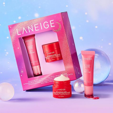 This limited edition dreamy two piece set includes our iconic Lip Glowy Balm in Berry and Lip Sleeping Mask in our limited edition flavor Peppermint.
This perfect pair will help keep your lips moisturized from day to night. Lip Glowy Balm, Berry Lips, Moisturizing Toner, Laneige Lip Sleeping Mask, Lip Products, Lip Sleeping Mask, Holiday Gift Sets, Moisturizing Lip Balm, Skin Toner