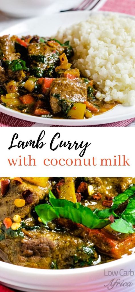 Lamb curry with coconut milk. A delicious and healthy paleo recipe. Recipes African, Curry Healthy, Lamb Curry Recipes, Healthy Curry, African Kitchen, Curry With Coconut Milk, African Foods, Curry Stew, Lamb Recipe