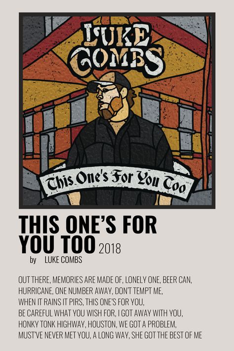 Southern Humor, Luke Combs, Minimalistic Aesthetic, Music Poster Ideas, Poster Diy, Music Album Covers, Music Album Cover, Country Songs, Music Design