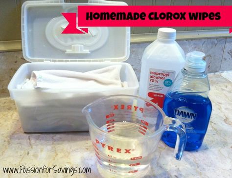 Just did a batch and I am trying them out so far I love them! It is way cheaper than buying them and I get to reuse them.  How to Make Your own Homemade Clorox Wipes (Without Using Bleach!) Diy Clorox Wipes, Homemade Clorox Wipes, Homemade Disinfecting Wipes, Homemade Cleaning Supplies, Clorox Wipes, Disinfecting Wipes, Homemade Cleaning Products, Household Cleaning Tips, Diy Cleaners