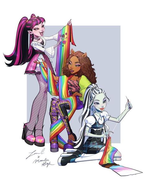 Pride Poster, Pride 2023, Arte Monster High, Monster High Pictures, 2023 Art, Catty Noir, Monster High Art, Monster High Characters, High Art