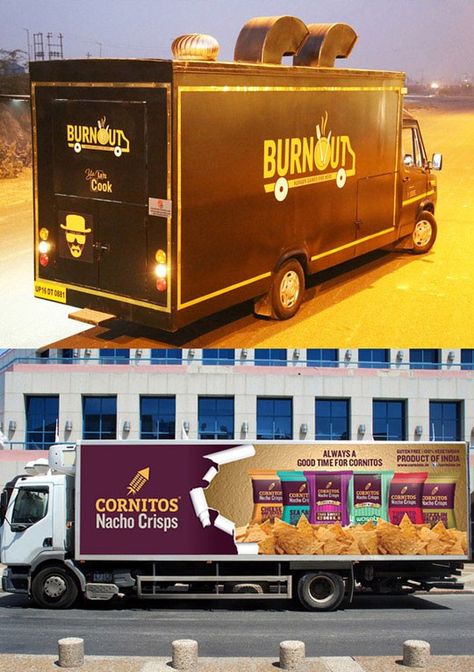 Custom vehicle wrap designing company based in Delhi.We will design the perfect graphics for your company vehicle or Food Vehicle. Vehicle Branding Ideas, Truck Advertising Design, Truck Branding Design, Vehicle Branding Design, Delivery Truck Design, Flour Design, Vehicle Graphics Branding, Truck Branding, Food Brand Logos