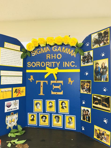 Sorority Trifold Board, Sgrho Scrapbook Ideas, Tri Fold Poster Board Ideas, Tri Fold Poster Board, Trifold Board, Tri Fold Poster, Service Learning Projects, Presentation Ideas For School, Recruitment Ideas