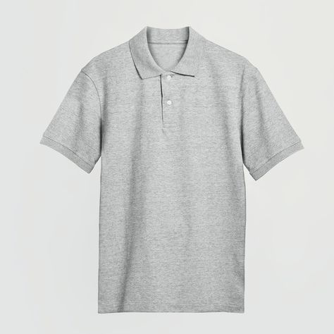 Men's gray polo shirt mockup | premium image by rawpixel.com / Chanikarn Thongsupa Polo Shirt Mockup, Fashion Mockup, Apparel Mockup, Tshirt Polo, Grey Tshirt, Png Clothes, Male Clothing, Grey Polo Shirt, Collar T Shirt