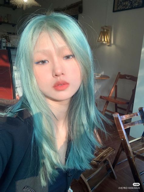 Mint And Blue Hair, Mint Blue Hair, Best Haircuts For Women, Cool Hair Designs, Korean Hair Color, Mint Hair, Best Haircuts, Ginger Hair Color, New Haircut