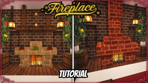 Build a fireplace on minecraft Minecraft Map Fireplace Minecraft, Minecraft Fireplace, Fireplace Area, Build Minecraft, Build A Fireplace, Small Fireplace, Minecraft Map, Minecraft Ideas, Minecraft Houses