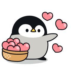 Penguin Drawing, Diy Valentines Cards, Penguin Love, Line Line, Hello Kitty Art, Wall Drawing, Gif Animation, Make Your Own Stickers