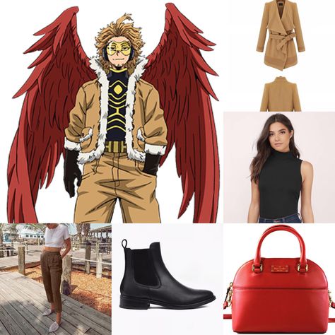 Hawks Inspired Outfit, Hawks Outfit, My Hero Academia Outfits, Hawks Cosplay, Mha Clothes, Anime Cosplay Makeup, Outfit Anime, Mha Cosplay, Academia Outfits