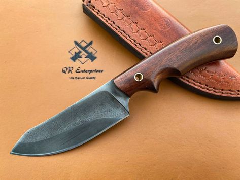 Custom Handmade 1095 High Carbon Steel Hunting Knife | Skinner Knife, Bushcraft knife, EDC Knife, Fixed Blade Knife, Leather Sheath. QR-A39 by QREnterprises on Etsy Messer Diy, Knife Template, Bushcraft Knife, Skinner Knife, Knife Patterns, Handcrafted Knife, Amazing Birds, Collectible Knives, Multi Tools