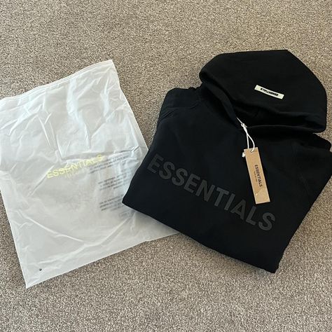 Black Essentials fear of god hoodie Brand new with... - Depop Essentials Fear Of God Hoodie, Essentials Tracksuit, Fear Of God Hoodie, Black Essentials, Essentials Fear Of God, Hoodie Brands, Fear Of God, Original Bags, Mens Essentials