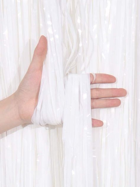 Wedding Parties Colors, Foil Curtain, Party Streamers, Paper Streamers, Curtain Fringe, Wedding Bachelorette Party, Tassel Curtains, Balloon Backdrop, White Balloons