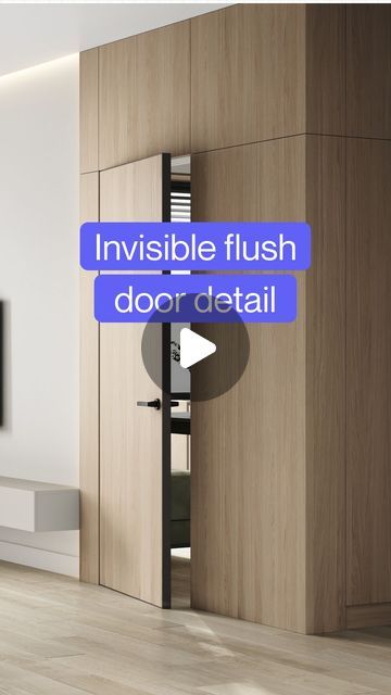 Designopolis on Instagram: "Save this for your next project📌  [flush doors, interior details, invisble doors]" 180 Degree Door Opening, Tall Doors Interior, Flushed Door, Elevator Door Design, Flush Door Design, Flush Door, Foyer Entrance, Elevator Door, Flush Doors