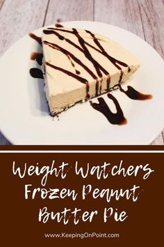 Frozen Peanut Butter Pie, Pb2 Recipes, Frozen Peanut Butter, Weight Watchers Menu, Ww Recipe, Weight Watchers Meal Plans, Weight Watchers Snacks, Weight Watchers Recipes Desserts, Ww Desserts