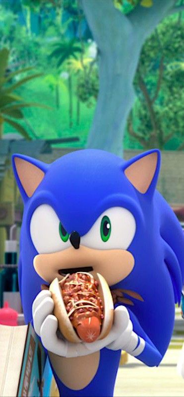 Sonic The Hedgehog Chili Dogs, Sonic Eating Chili Dog, Sonic Chili Dog, Sonic Hot, Chili Party, Hyper Sonic, Chilly Dogs, Chili Dog, Sonic Party