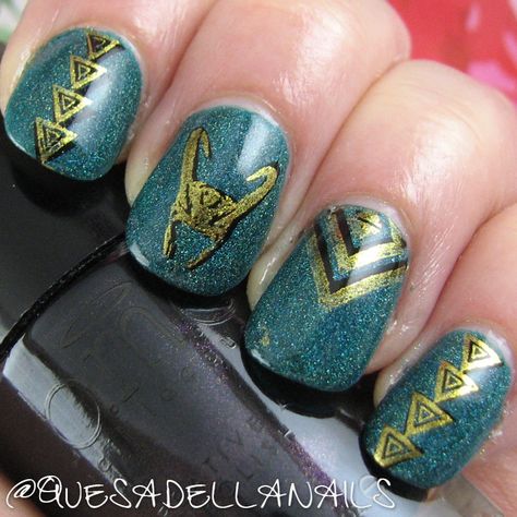 Loki Laufeyson Marvel Avengers Nails Superhero Nails, Avengers Nails, Reverse French Nails, Marvel Nails, Best Summer Nails, Disney Nails, Diy Nail Designs, The Best Summer, Loki Laufeyson